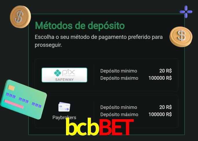 O cassino bcbbet oferece uma grande variedade de métodos de pagamento